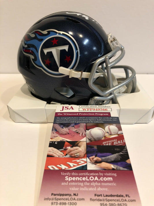 Aj Brown Autographed Signed Tennessee Titans Mini Helmet Jsa Coa