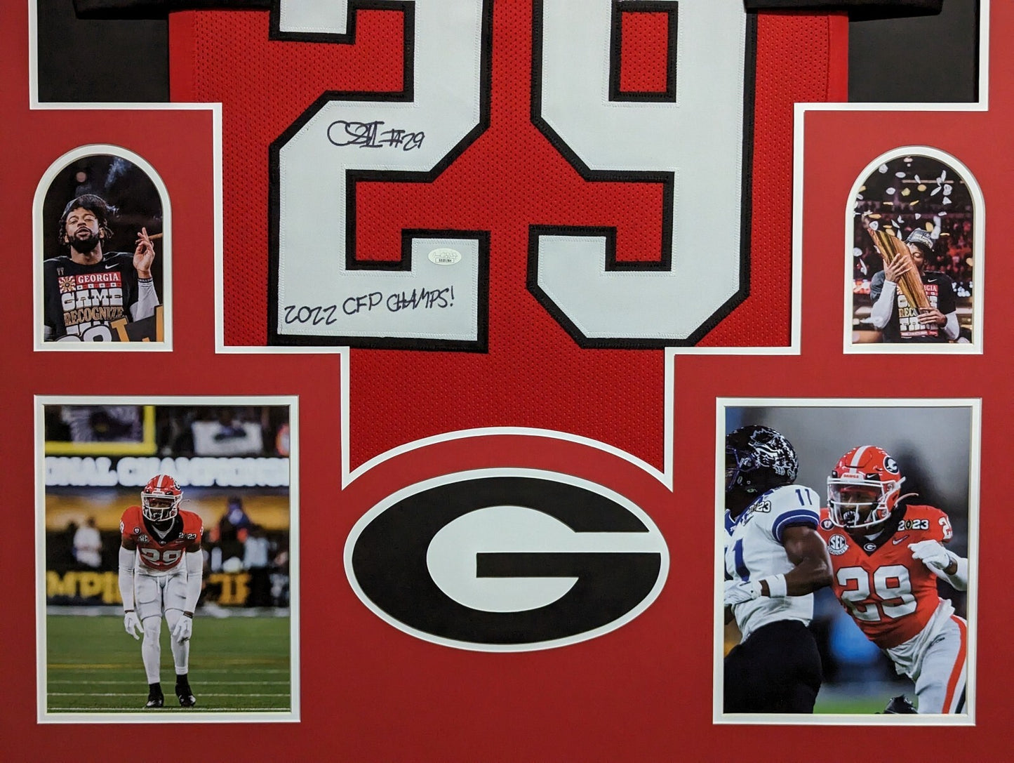 Framed Georgia Bulldogs Chris Smith Autographed Signed Inscribed Jersey Jsa Coa