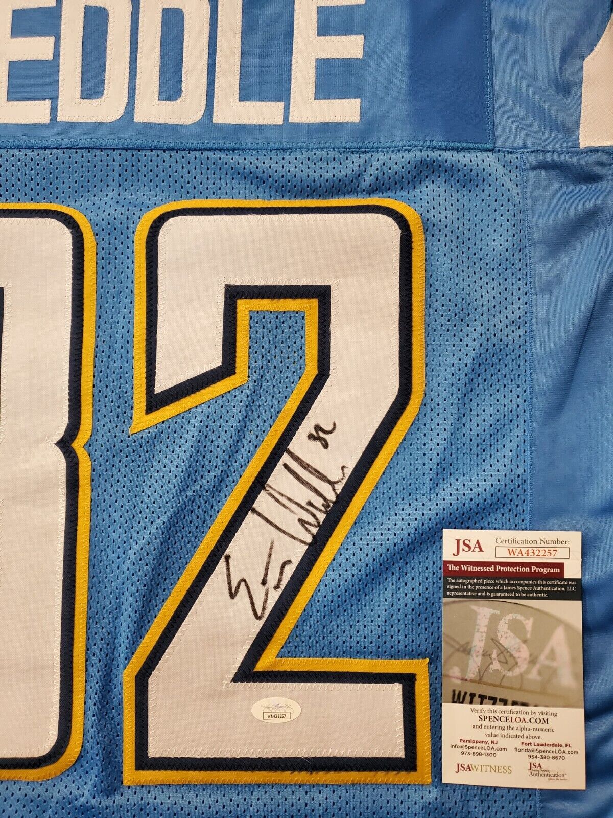 MVP Authentics San Diego Chargers Eric Weddle Autographed Signed Jersey Jsa Coa 153 sports jersey framing , jersey framing