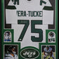Framed New York Jets Alijah Vera-Tucker Autographed Signed Jersey Jsa Coa