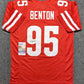 Wisconsin Badgers Keeanu Benton Autographed Signed Jersey Jsa Coa