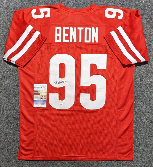 Wisconsin Badgers Keeanu Benton Autographed Signed Jersey Jsa Coa