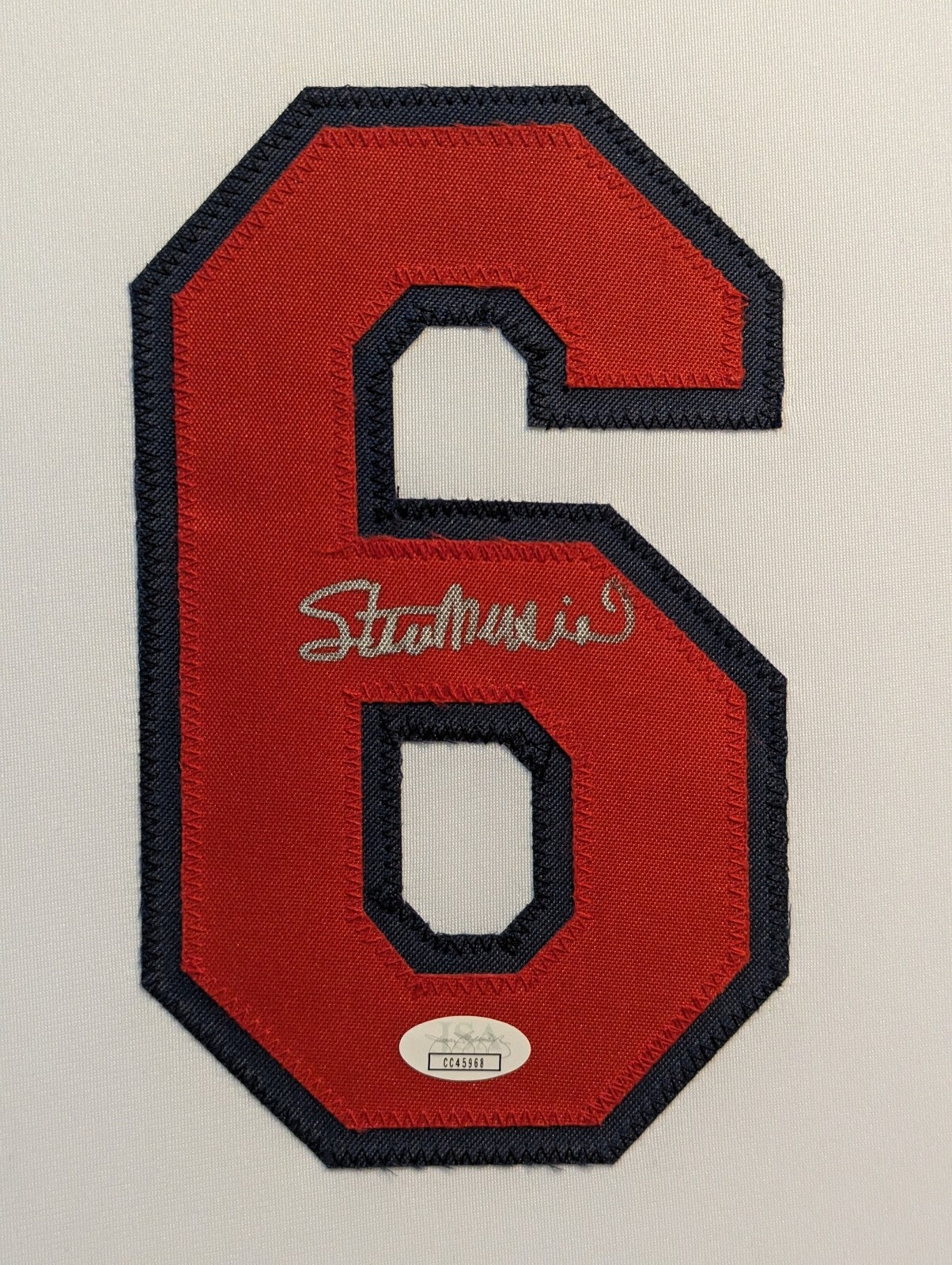 Framed In Suede St Louis Cardinals Stan Musial Autographed Jersey Jsa Coa
