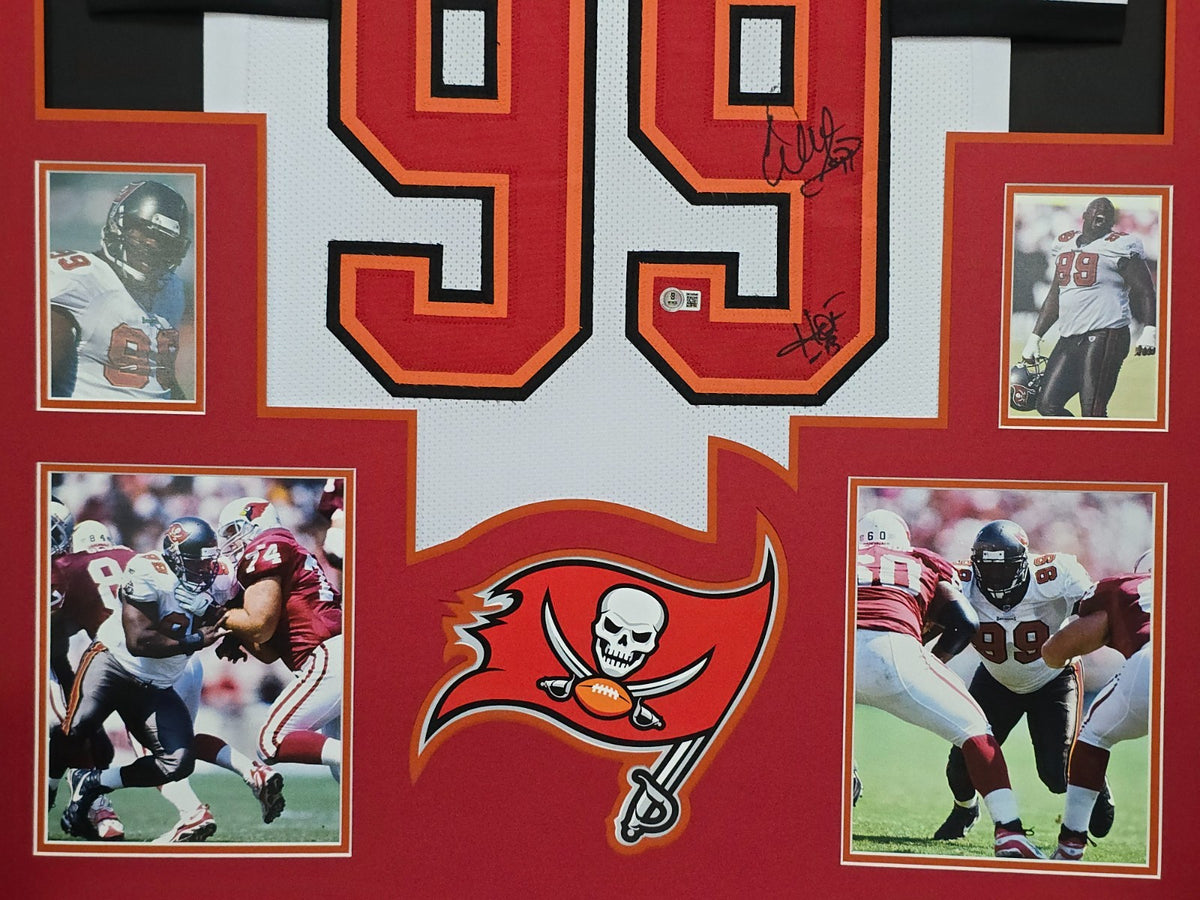 Framed Tampa Bay Buccaneers Warren Sapp Autographed Signed Jersey Beckett Holo