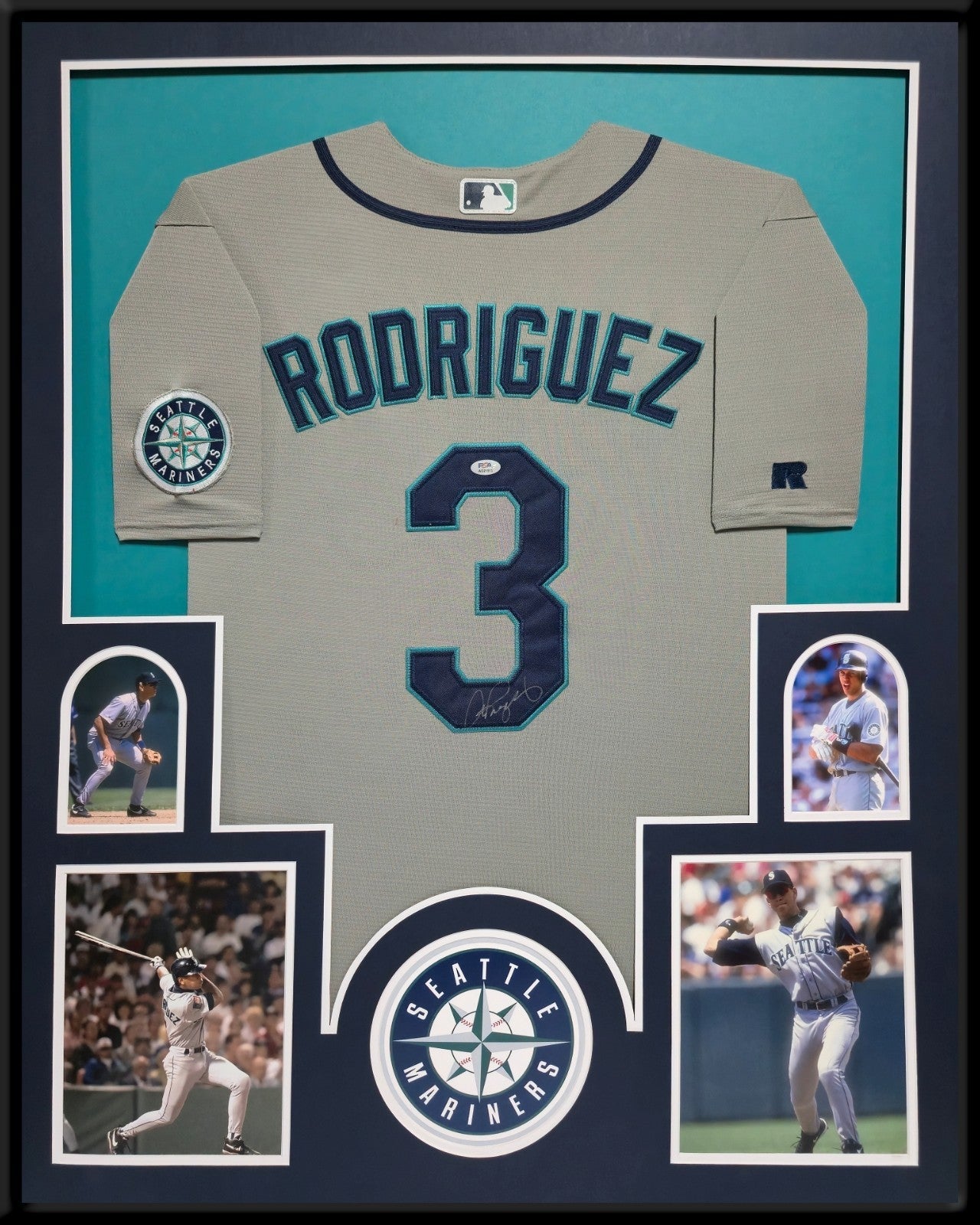 Framed Seattle Mariners Alex Rodriguez Autographed Signed Jersey Psa Coa
