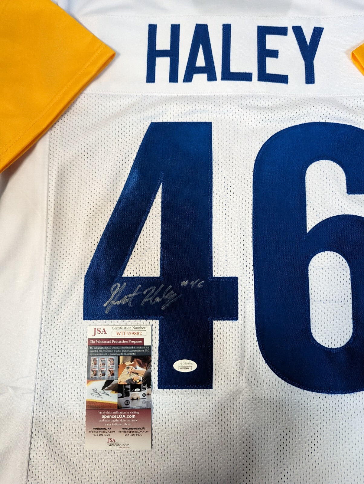 Los Angeles Rams Grant Haley Autographed Signed Jersey Jsa Coa