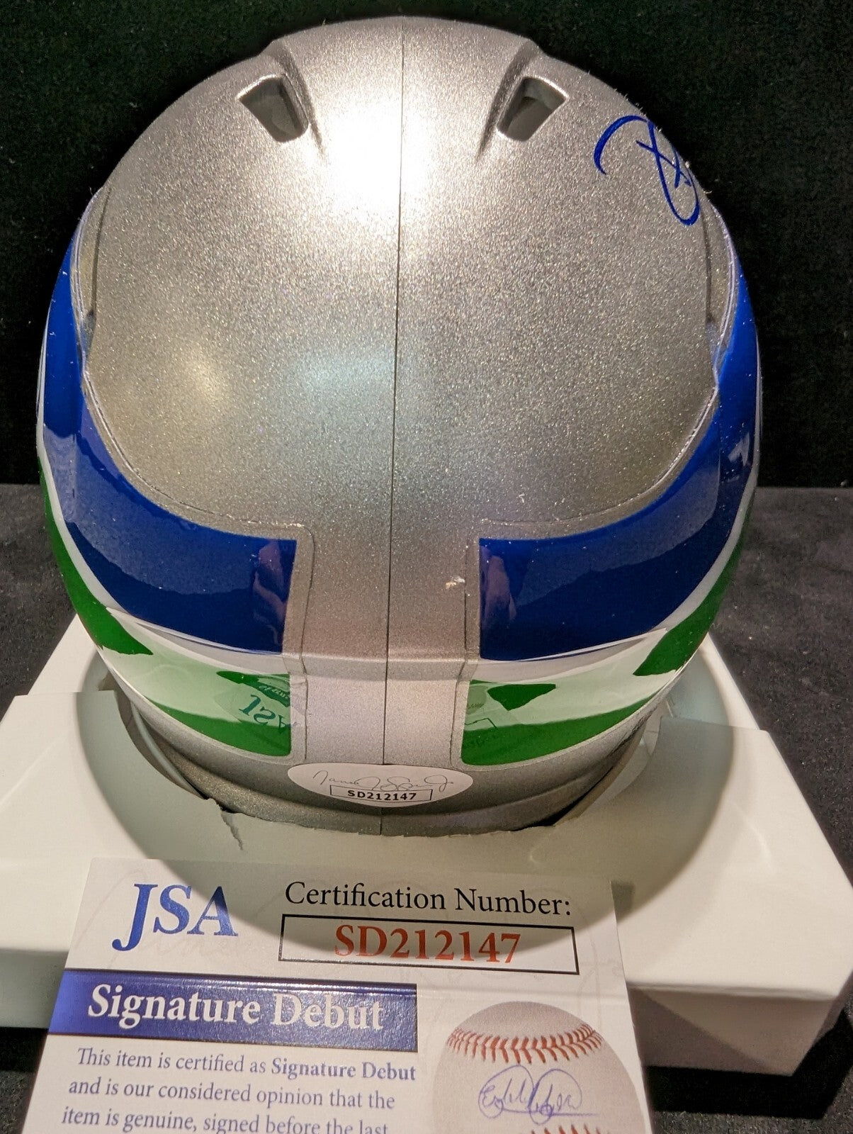 Seattle Seahawks Devon Witherspoon Signed Throwback Mini Helmet Jsa Coa