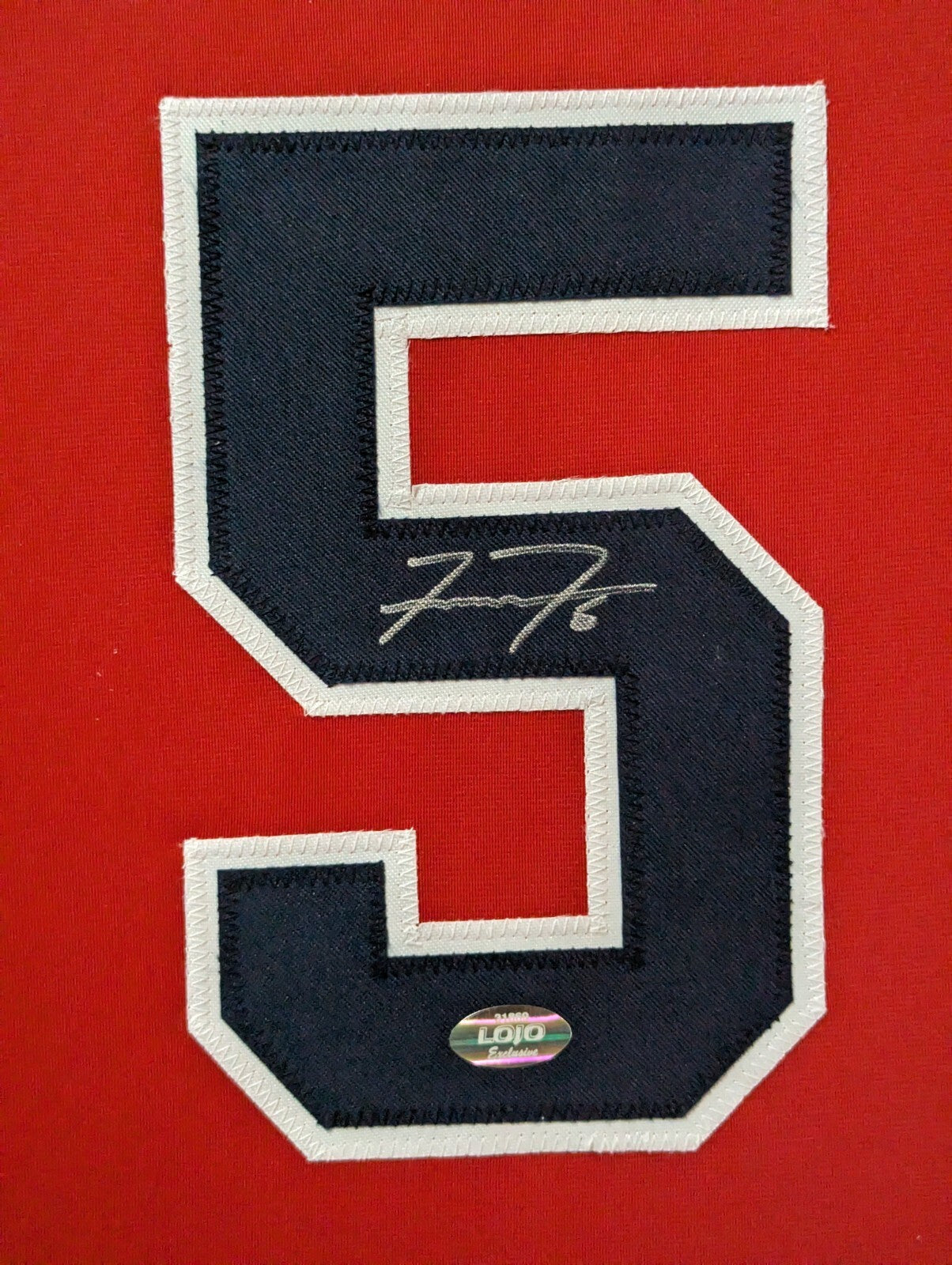 Framed Atlanta Braves Freddie Freeman Autographed Signed Jersey Lojo Sports Holo