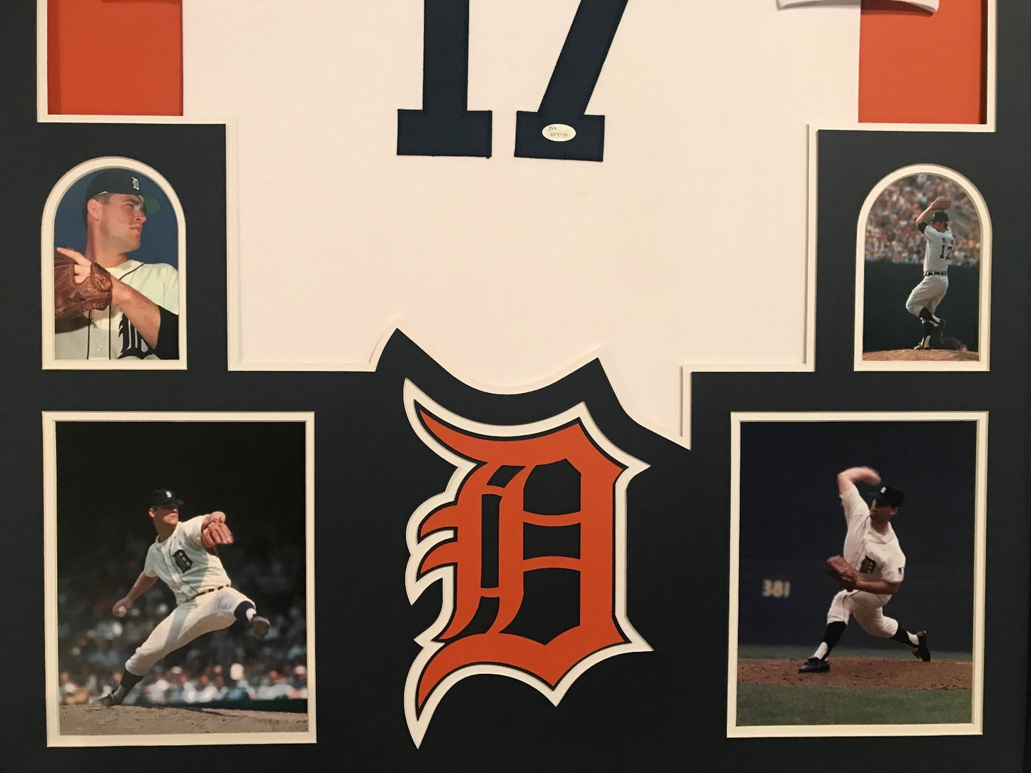 Framed Denny Mclain Autographed Signed Inscribed Detroit Tigers Jersey Jsa Coa