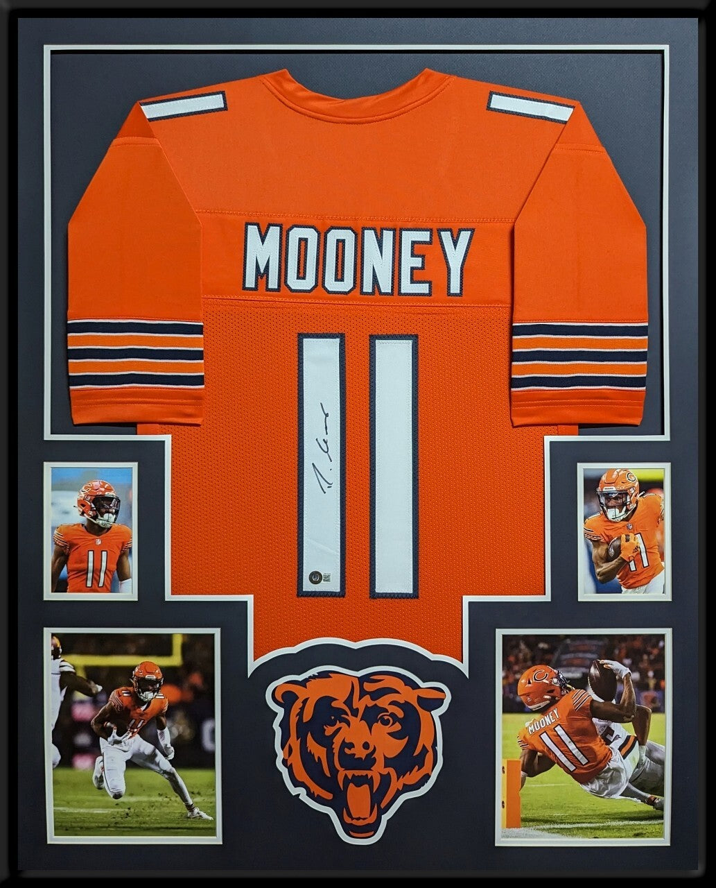 Framed Chicago Bears Darnell Mooney Autographed Signed Jersey Beckett Holo