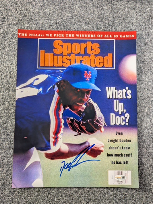Dwight Gooden Autographed Signed N.Y. Mets S.I. Cover 11X14 Photo Jsa Coa