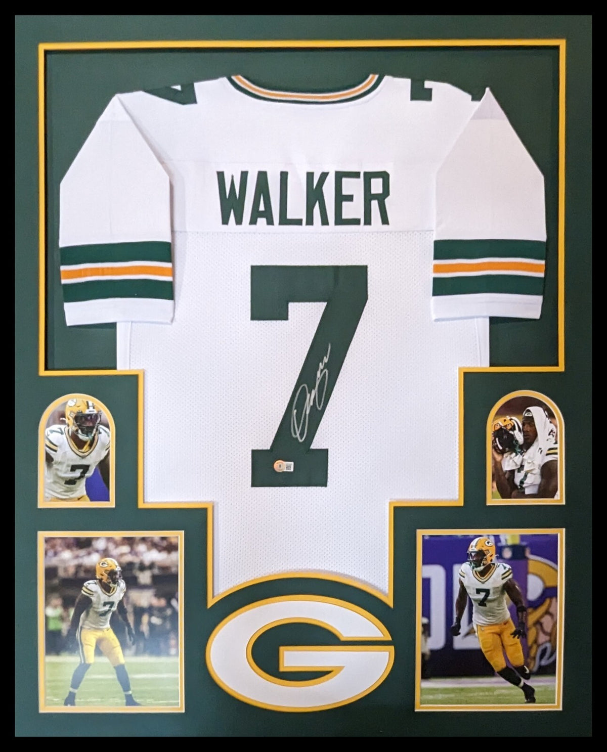 Framed Green Bay Packers Quay Walker Autographed Signed Jersey Beckett Holo
