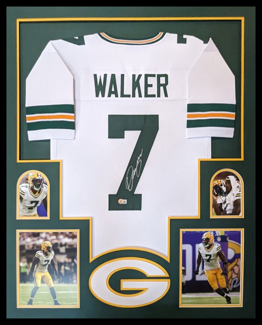 Framed Green Bay Packers Quay Walker Autographed Signed Jersey Beckett Holo