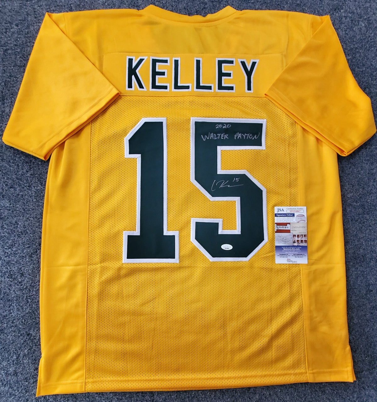 Southeastern Louisiana Lions Cole Kelley Signed Inscribed Jersey Jsa Coa