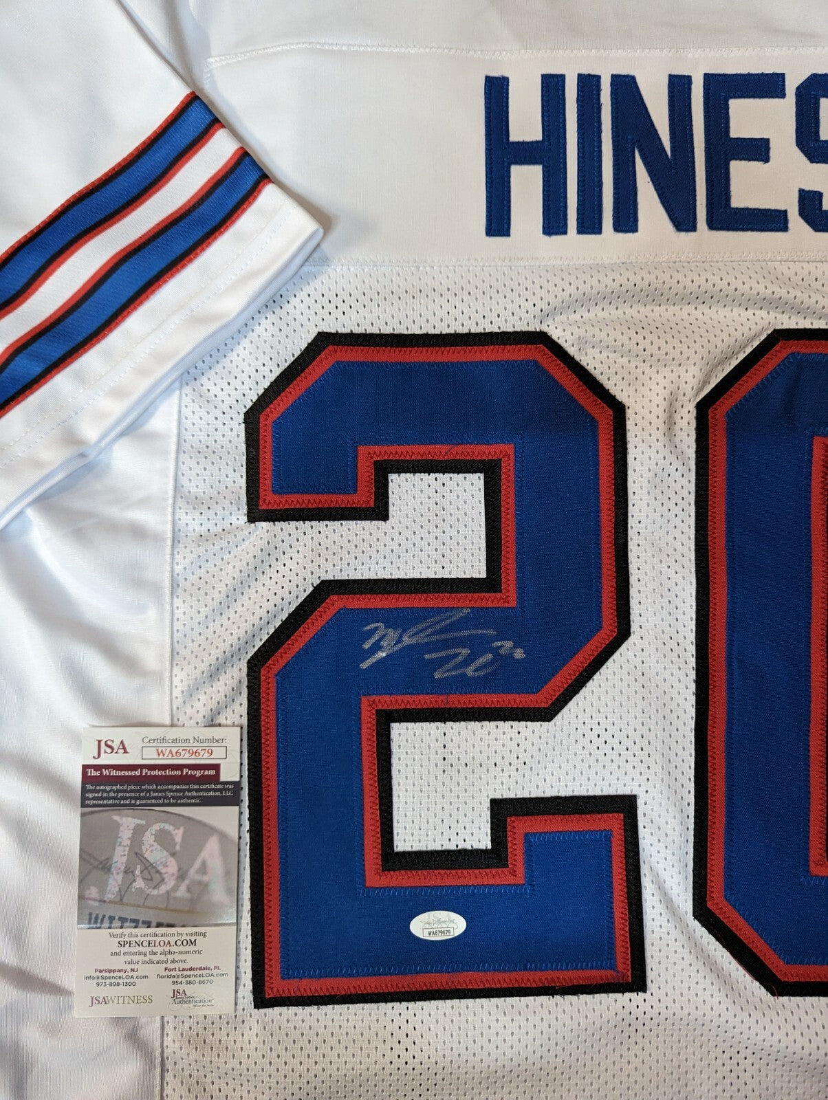 Buffalo Bills Nyheim Hines Autographed Signed Jersey Jsa Coa