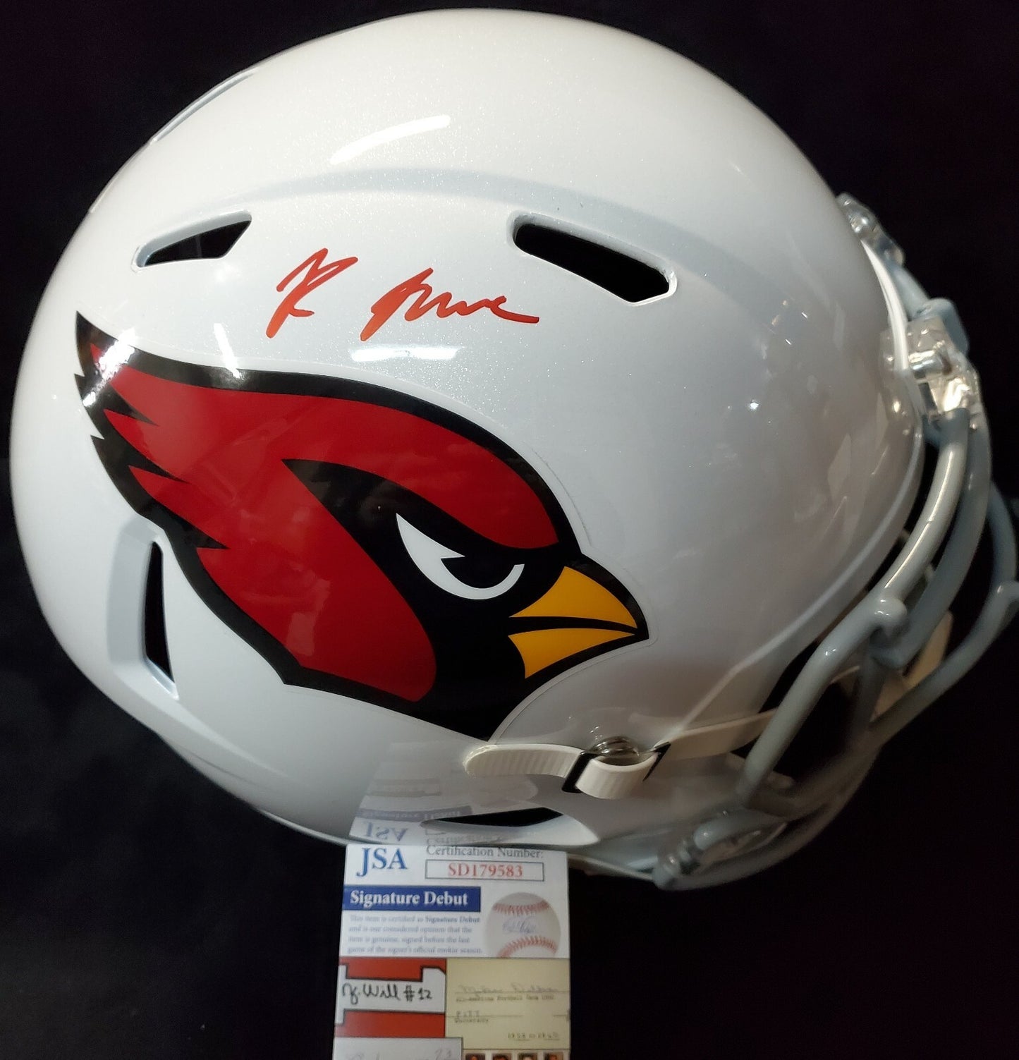 Arizona Cardinals Rondale Moore Full Size Speed Replica Helmet Jsa Coa
