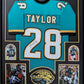 Framed Jacksonville Jaguars Fred Taylor Autographed Signed Jersey Jsa Coa