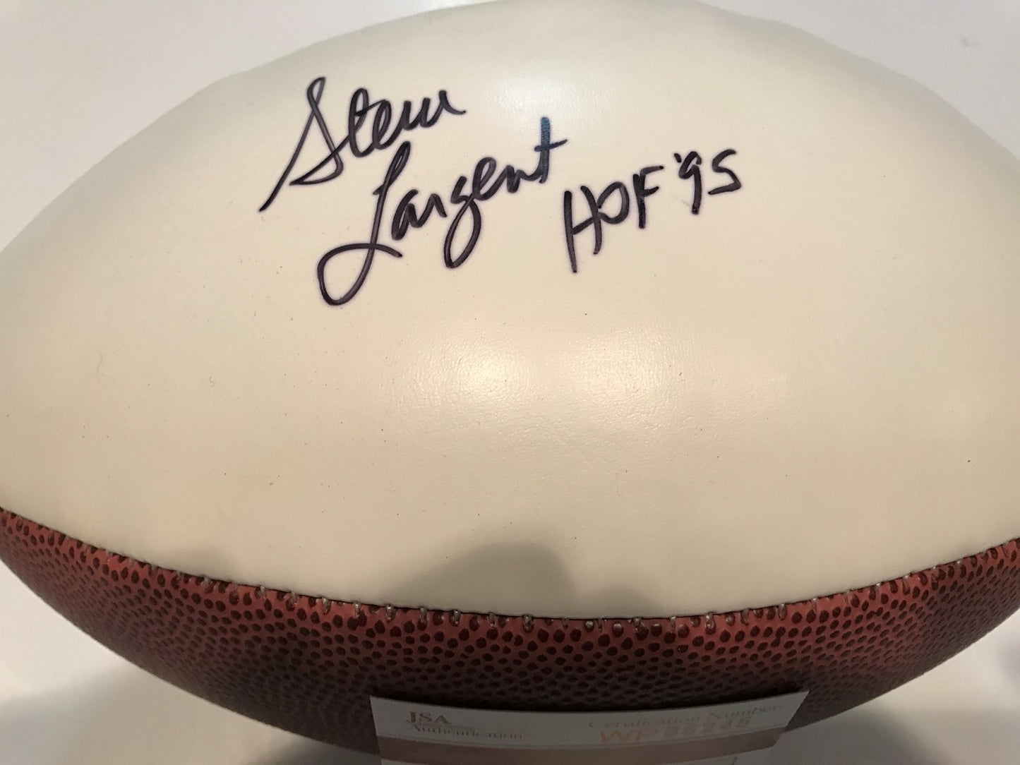 Steve Largent Autographed Signed Inscribe Seattle Seahawks Logo Football Jsa Coa