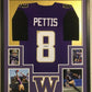 Framed Washington Huskies Dante Pettis Autographed Signed Jersey Jsa Coa