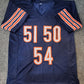 Chicago Bears  3X Signed Jersey Butkus Singletary Urlacher Jsa Coa