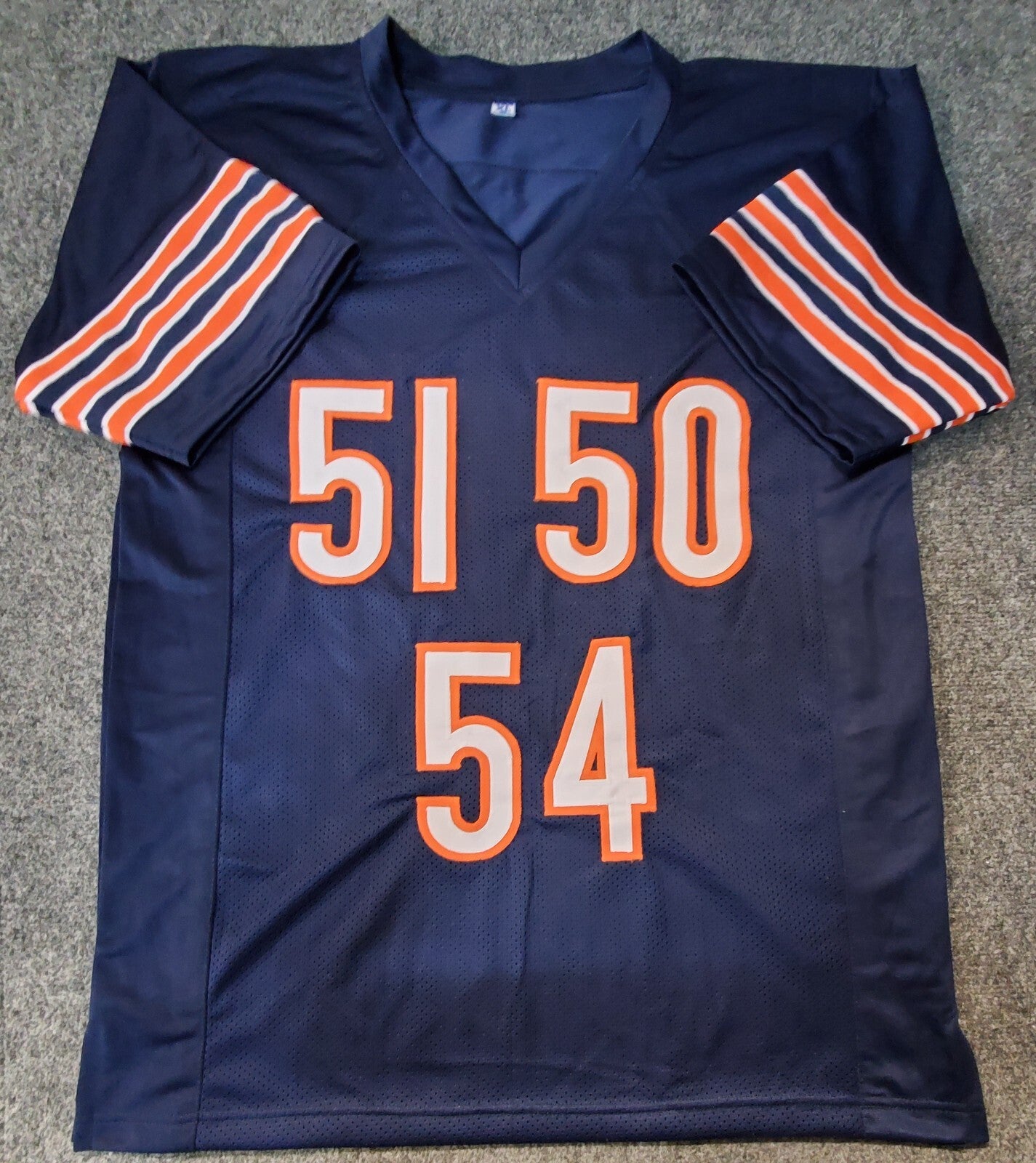 Chicago Bears  3X Signed Jersey Butkus Singletary Urlacher Jsa Coa