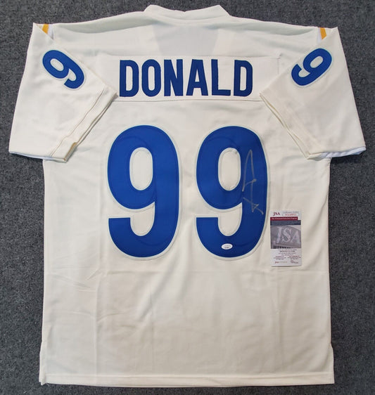 MVP Authentics Los Angeles Rams Aaron Donald Autographed Signed Jersey Jsa Coa 269.10 sports jersey framing , jersey framing