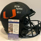Greg Rousseau Signed Miami Hurricanes Full Size Eclipse Replica Helmet Jsa Coa