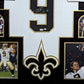 Framed In Suede New Orleans Saints Drew Brees Autographed Signed Jersey Jsa Coa