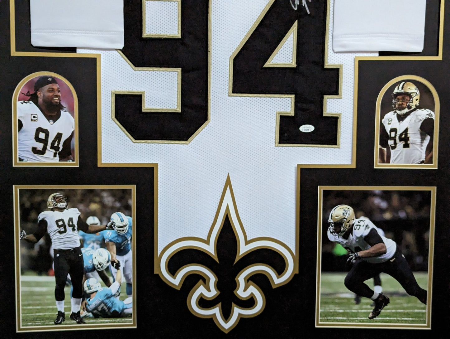 Framed New Orleans Saints Cameron Jordan Autographed Signed Jersey Jsa Coa