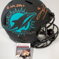 Miami Dolphins Zach Thomas Signed Insc Full Size Eclipse Rep Helmet Jsa Coa