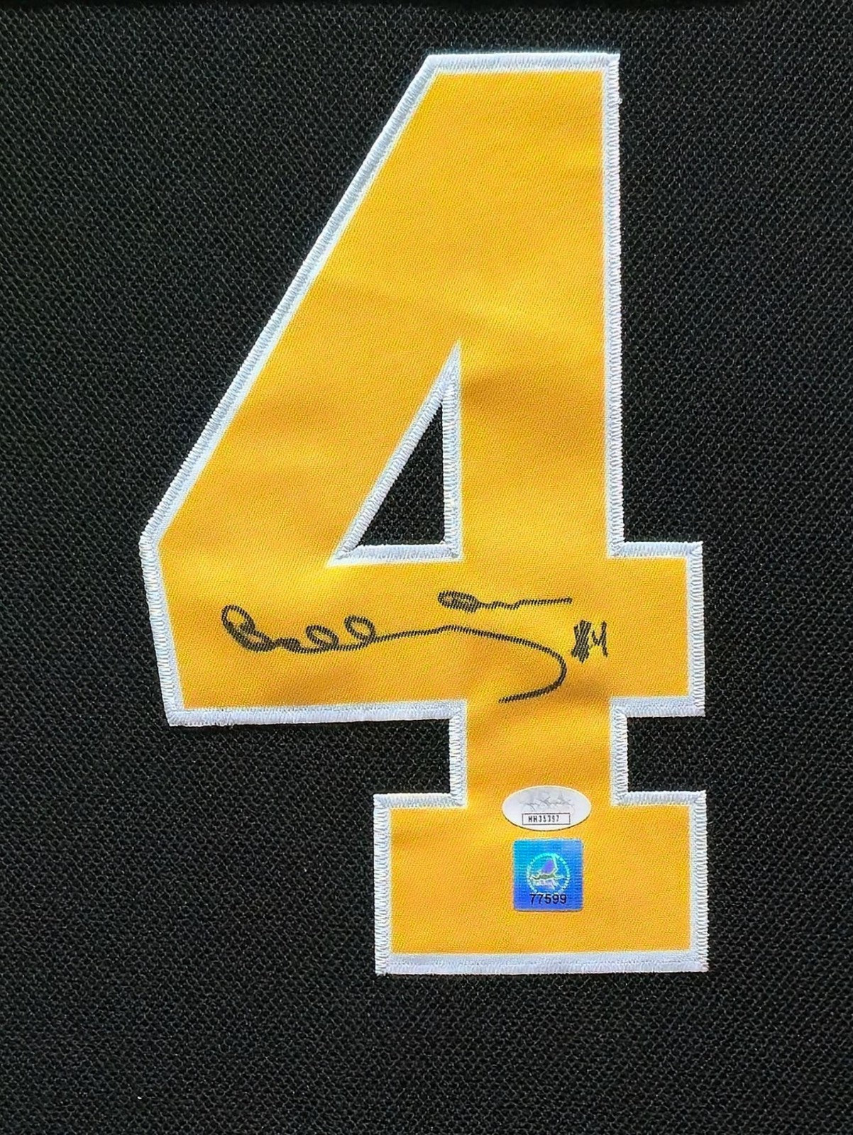 Suede Framed Boston Bruins Bobby Orr Autographed Signed Jersey Jsa Coa