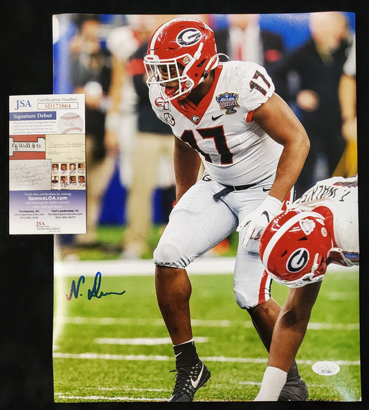 Georgia Bulldogs Nakobe Dean Autographed Signed 11X14 Photo Jsa Coa