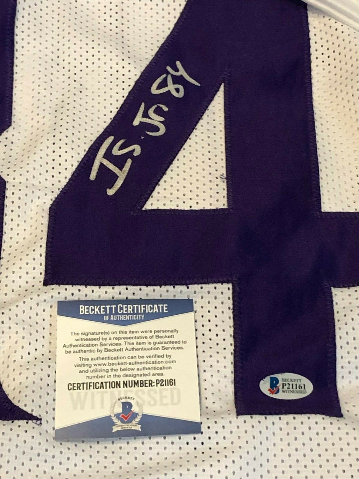 Minnesota Vikings Irv Smith Jr Autographed Signed Jersey Beckett Coa