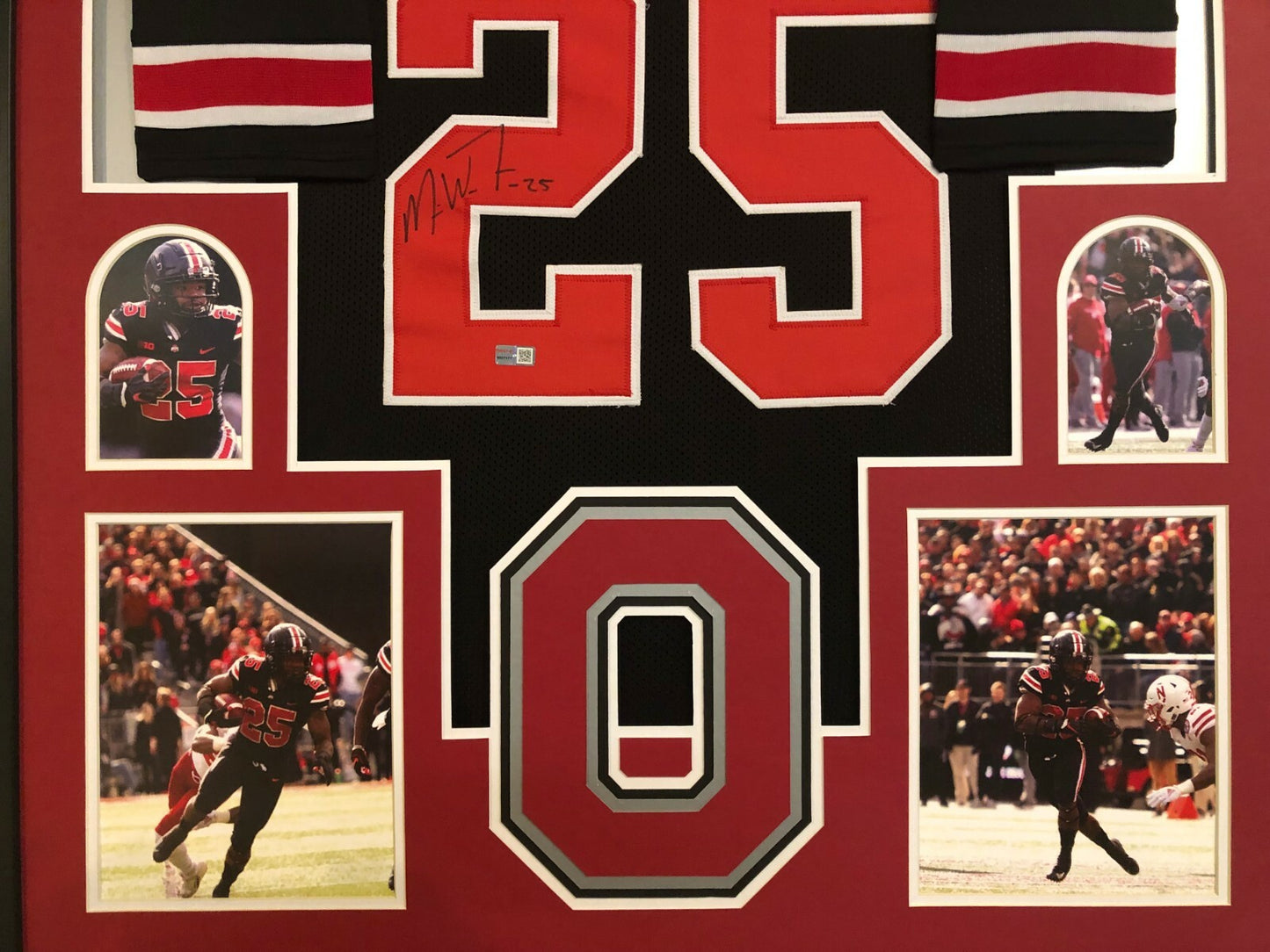 Framed Ohio State Buckeyes Mike Weber Autographed Signed Jersey Tristar Holo
