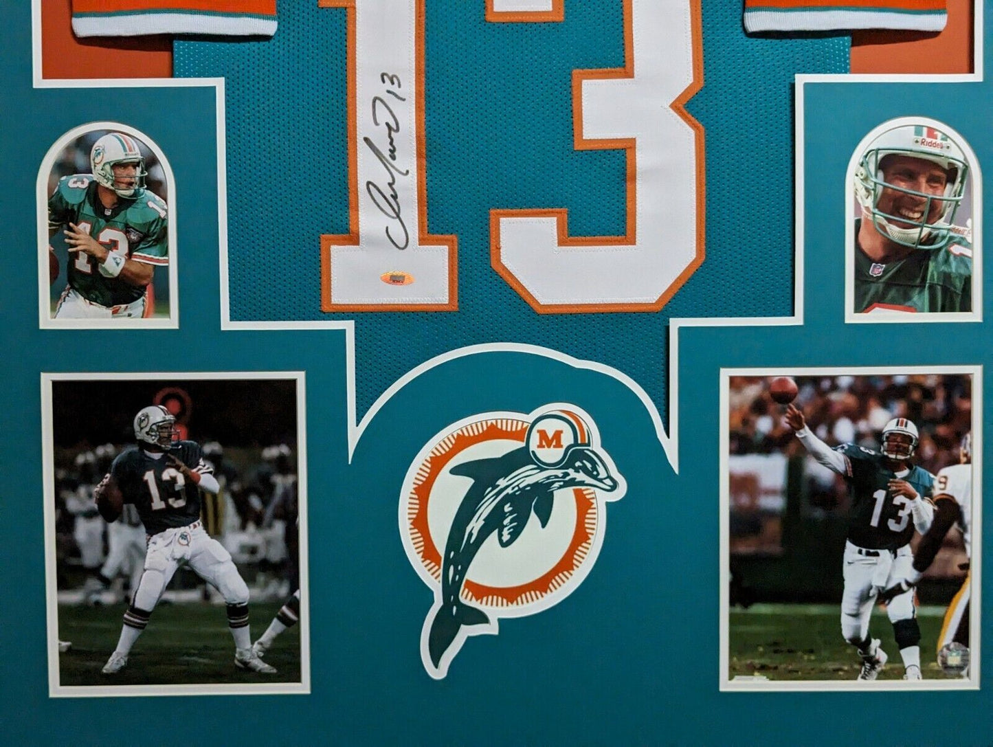 MVP Authentics Framed Miami Dolphins Dan Marino Autographed Signed Jersey Tristar Holo 765 sports jersey framing , jersey framing