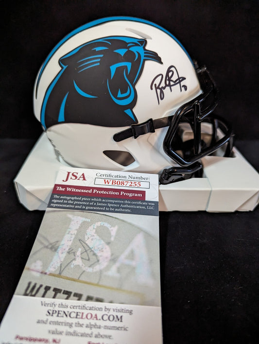 Carolina Panthers Brian Burns Signed  Lunar Mini Helmet Jsa Coa