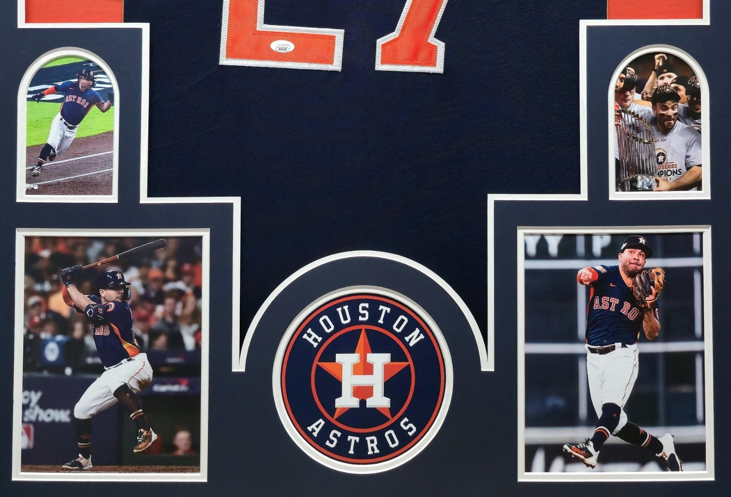 Framed Houston Astros Jose Altuve Autographed Signed Jersey Jsa Coa