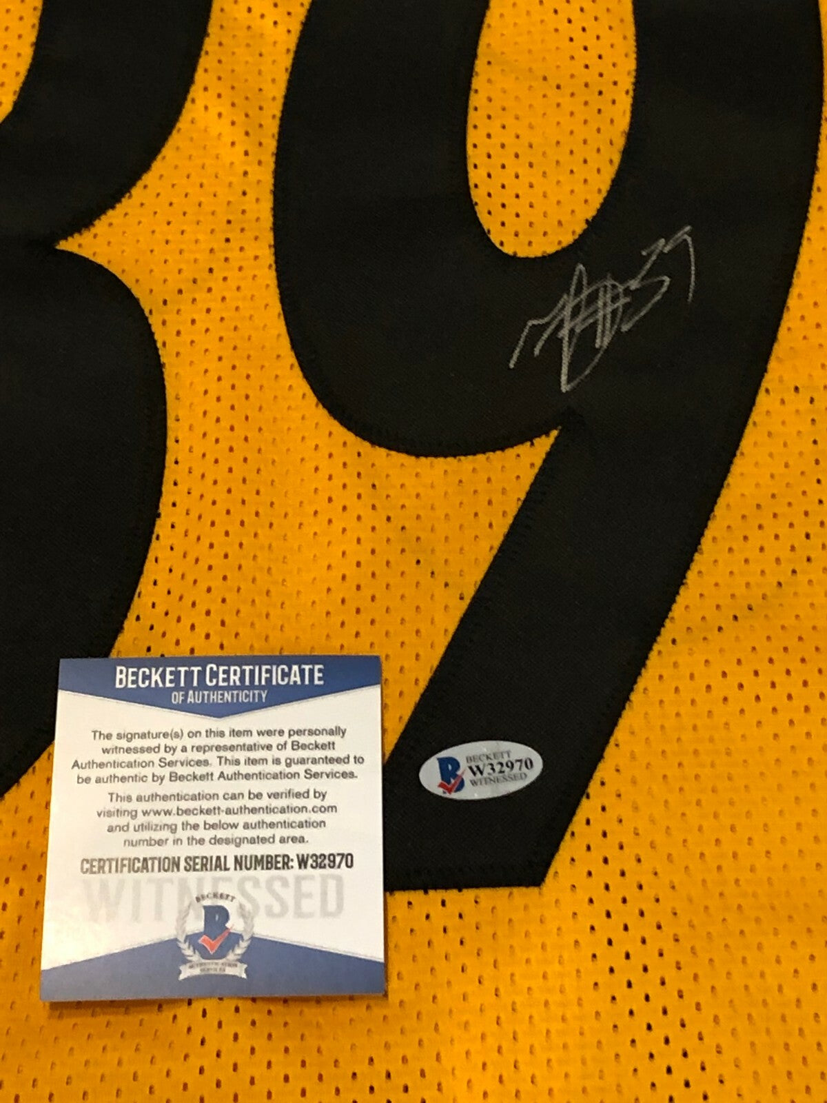 Pittsburgh Steelers Minkah Fitzpatrick Autographed Signed Jersey Beckett  Coa