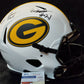 Green Bay Packers Eric Stokes Signed Insc Full Size Lunar Authentic Helmet Jsa