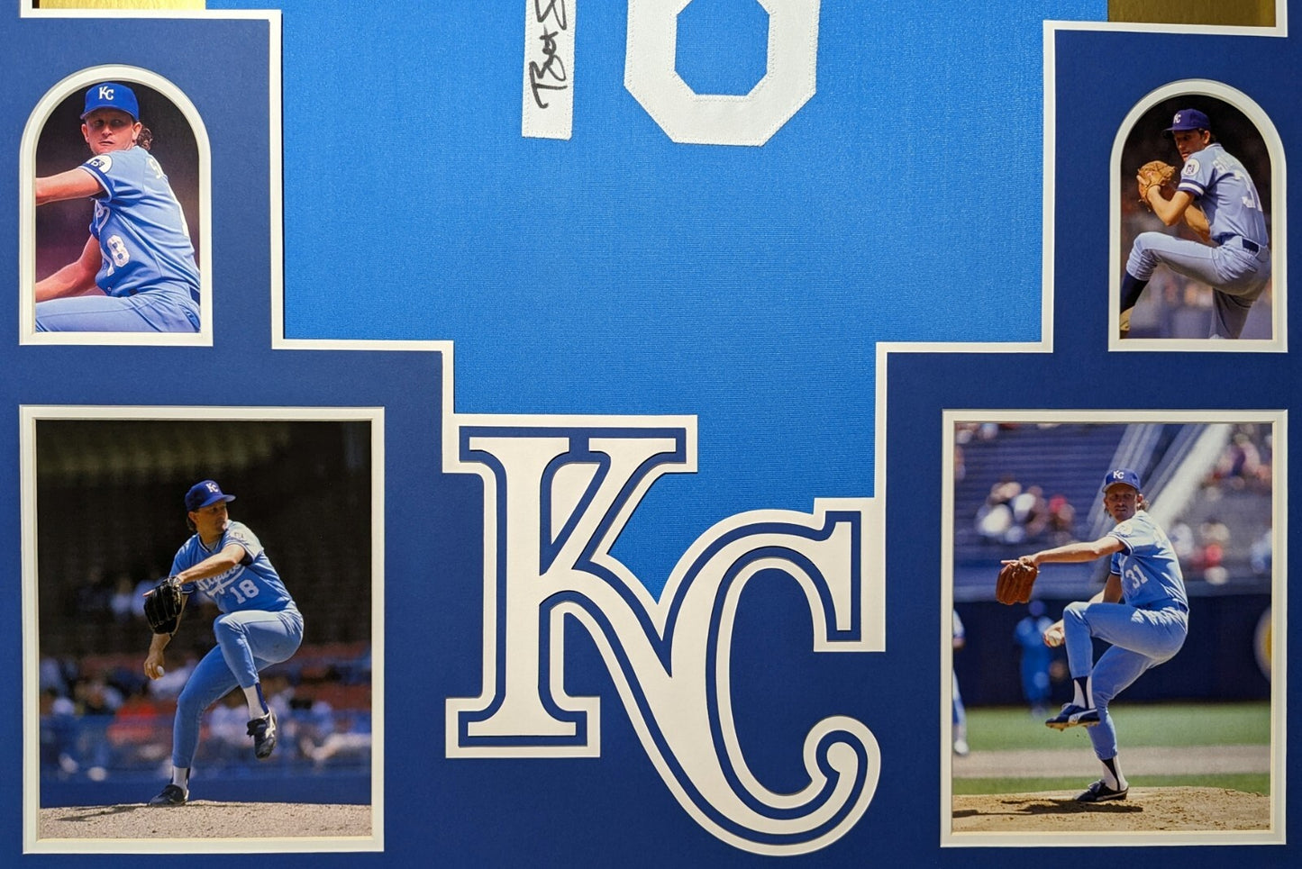 Framed Kansas City Royals Bret Saberhagen Autographed Signed Jersey Jsa Coa