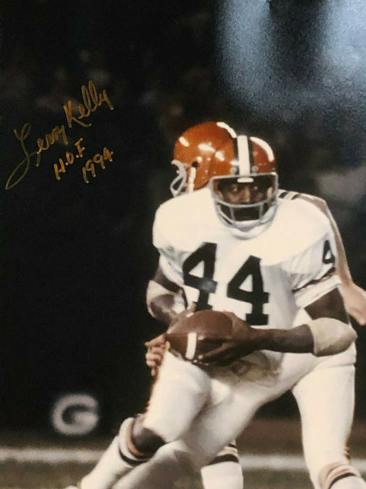 Leroy Kelly Framed Signed Inscribed Cleveland Browns 16X20 Photo Jsa Coa