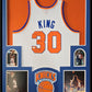 Framed New York Knicks Bernard King Autographed 2X Inscribed Jersey Jsa Coa