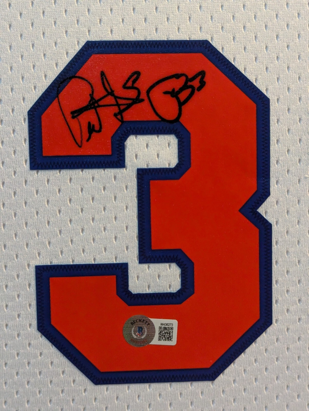 Suede Framed New York Knicks Patrick Ewing Autographed Jersey Beckett Hologram