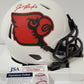 Javian Hawkins Autographed Louisville Cardinals Lunar Mini Helmet Jsa Coa