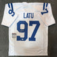 Indianapolis Colts Laiatu Latu Autographed Signed Jersey Jsa Coa