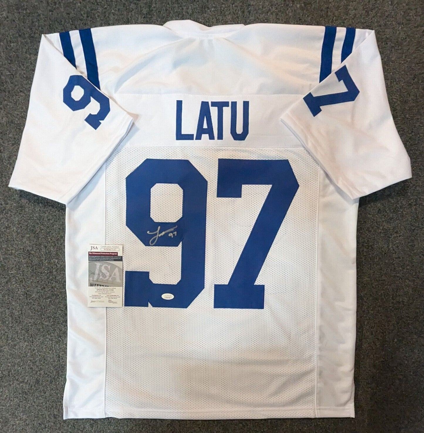 Indianapolis Colts Laiatu Latu Autographed Signed Jersey Jsa Coa
