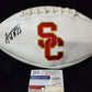Usc Trojans Alijah Vera-Tucker Autographed Signed Logo Football Jsa Coa