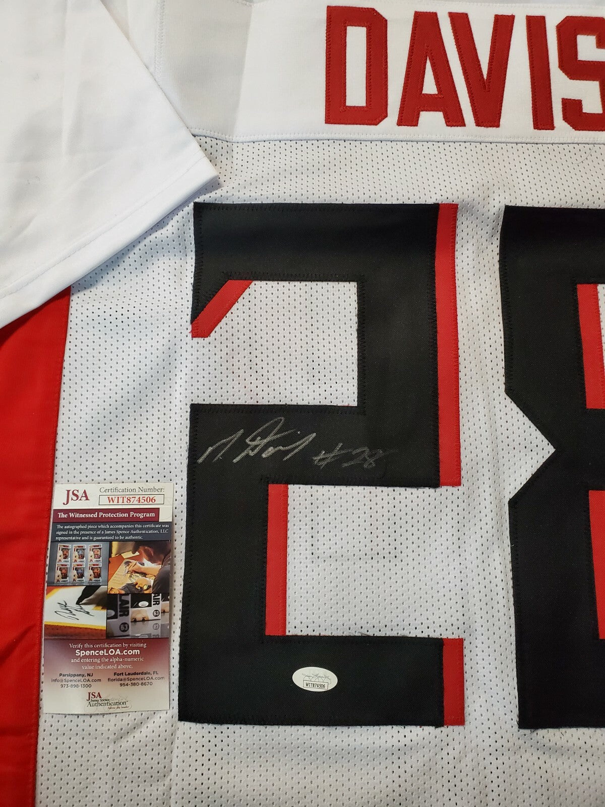 Atlanta Falcons Mike Davis Autographed Signed Jersey Jsa Coa