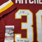 Washington Football Brian Mitchell Autographed Inscribed Jersey Jsa Coa
