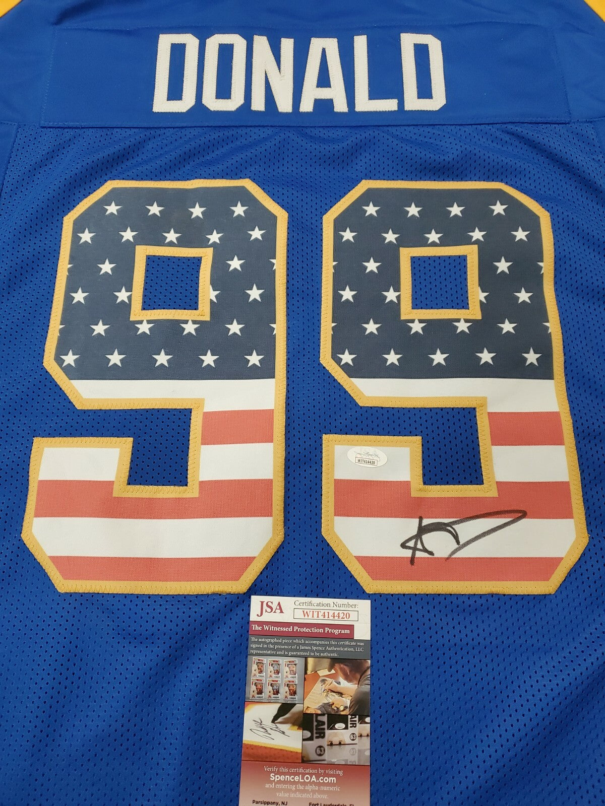 Los Angeles Rams Aaron Donald Autographed Signed Jersey Jsa Coa